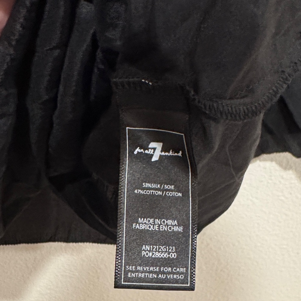 7 For All Mankind Elegant Black Blouse - Picture 8 of 10